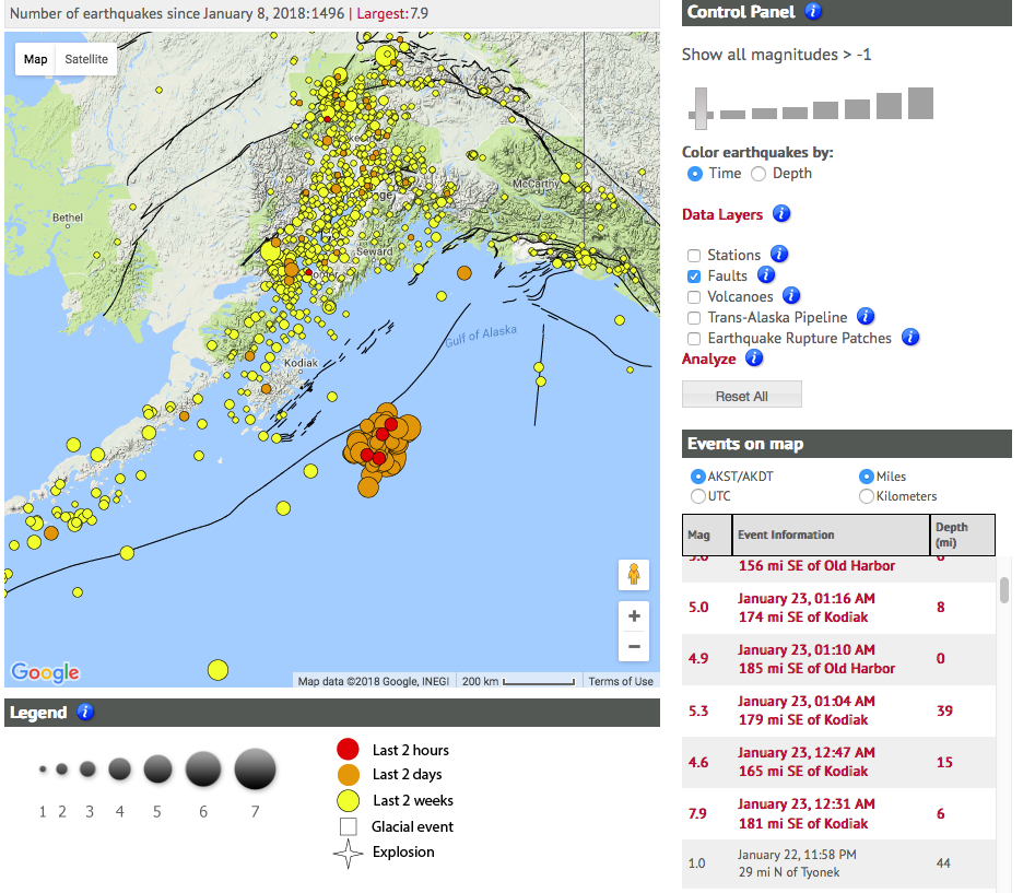 Offshore Kodiak Magnitude 7.9 Earthquake | Alaska Earthquake Center